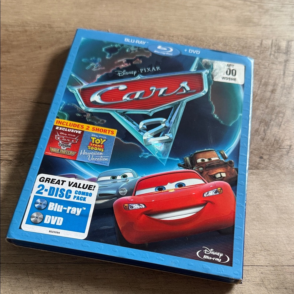 Disney Cars Blu-ray and DVD Set - Vibrant Blue and Red